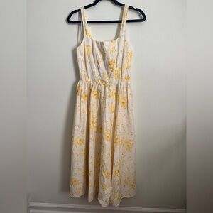 NWT Jason Wu Floral Midi Length Yellow and White Dress